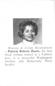 RPPC PATRICIA ROBERTS HARRIS HOUSING & URBAN BLACK AMERICANA REAL PHOTO POSTCARD