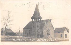 J4/ Boulder Montana RPPC Postcard c1910 Methodist Church Building 192