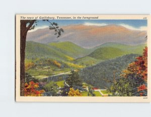 Postcard The town of Gatlinburg, Tennessee