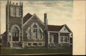 Chinglehouse PA First Baptist Church c1910 Color Postcard