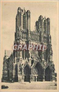 Old Postcard Cathedral of Reims Current Status