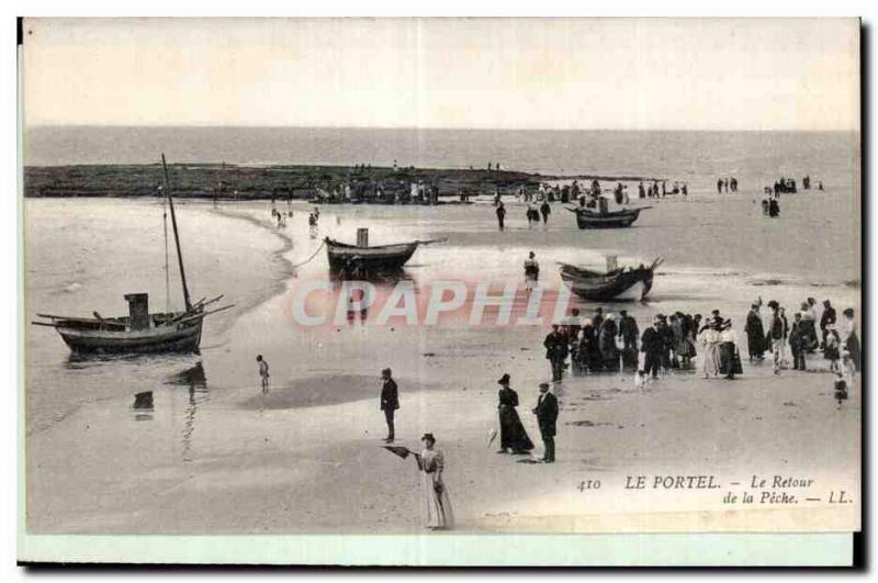 Old Postcard THE PORTEL - Return of the Fishing