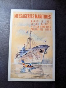 Mint France Ship Postcard Maritime Messengers Asia