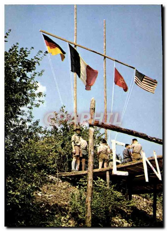 Postcard Modern Scout Jamboree neutral Scouts of France