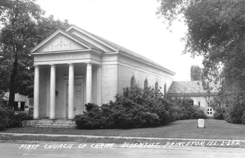 Princeton Illinois First Church Of Christ Scientist Real Photo Postcard K87714