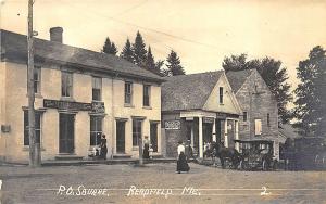 Readfield ME Manter Boots & Shoes Post Office Horse & Wagon RPPC Postcard