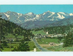 Unused Pre-1980 TEXACO GAS STATION IN DISTANCE AT ESTES PARK Denver CO r1291