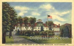 Onawa Lodge, Mountainhome, Pennsylvania, PA USA Hotel Motel Unused 