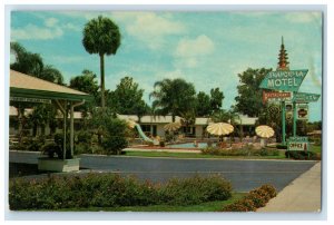 1963 Shangri-La Motel and Restaurant South of Ocala FL Inglis FL Postcard