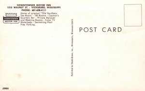 Downtowner Motor Inn,Vicksburg,MS BIN