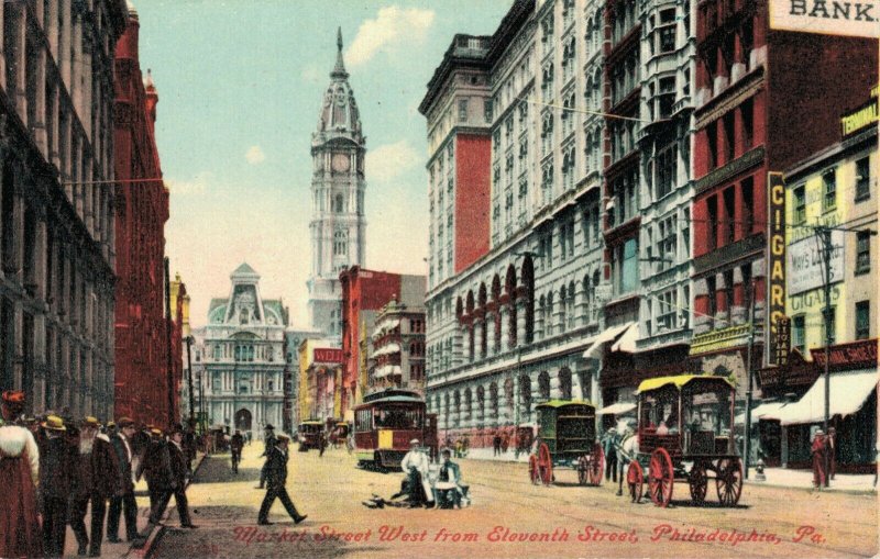 USA Pennsylvania Philadelphia Market Street West from Eleventh Street - 04.24