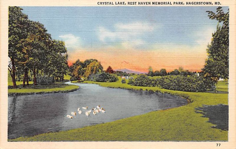 Crystal Lake, Rest Haven Memorial Park Hagerstown, Maryland MD