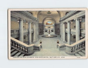 Postcard Corridor And Main Stairways, Utah State Capitol, Salt Lake City, Utah