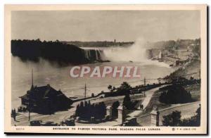 United states Old Postcard Entrance to famous Victoria Park Niagara Falls Canada