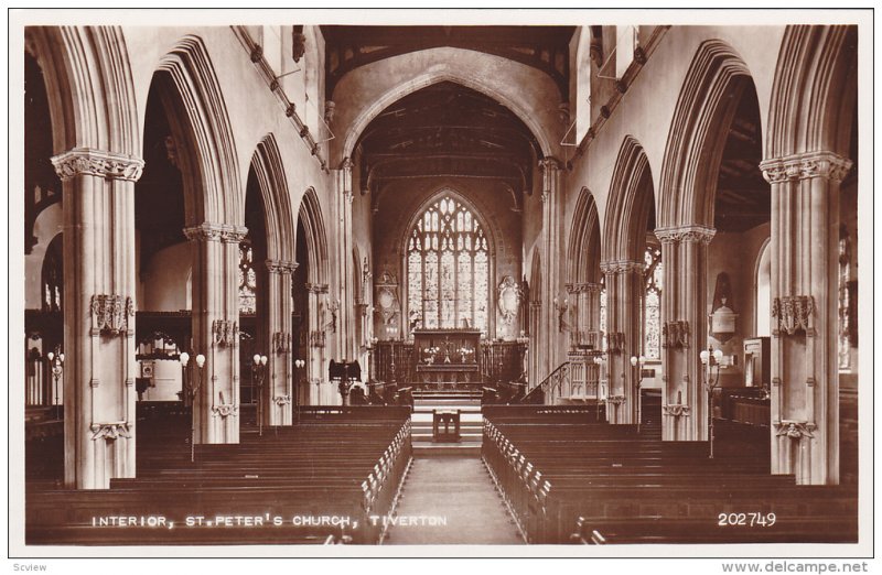 RP, Interior, St. Peter's Church, Tiverton, Devon, England, UK, 1920-1940s