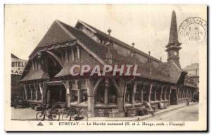 Old Postcard Etretat The Norman Walking Cycling cylce