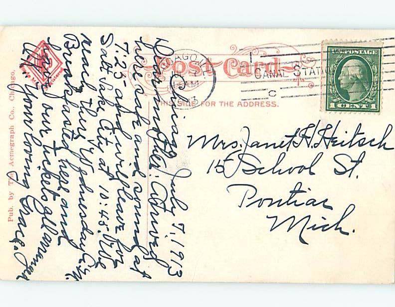 Divided-Back BUILDING Chicago Illinois IL ho3481