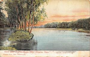 WATERLOO IOWA~CEDAR RIVER AT CHAUTAUQUA PARK-WANGLER BROS PUBL POSTCARD 1910s