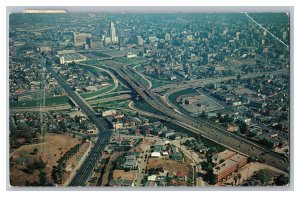 c1959 Postcard CA Los Angeles Freeway System Los Angeles California