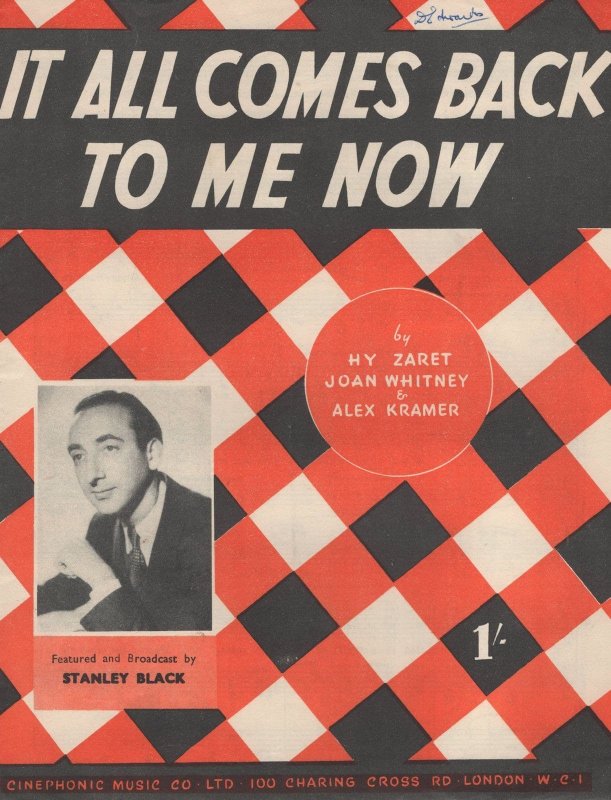 It All Comes Back To Me Now Stanley Black Sheet Music