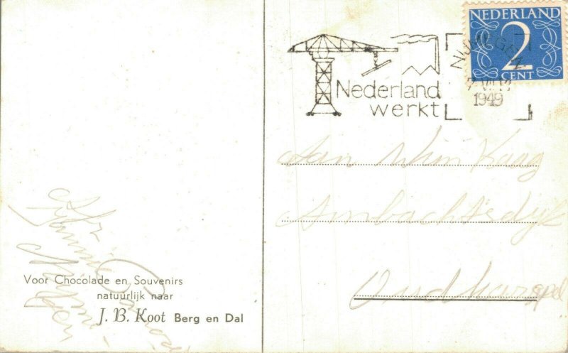 Netherlands Per Bergspoor Berg En Dal Nijmegen Advertising Postcard 07.91