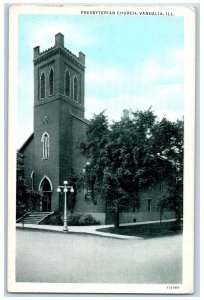 c1920 Presbyterian Church Chapel Exterior Building Vandalia Illinois IL Postcard 