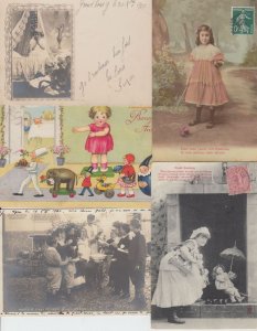 GAMES GAMBLING JEUX JOUET 121 Vintage Postcards Mostly pre-1940 (L2494)