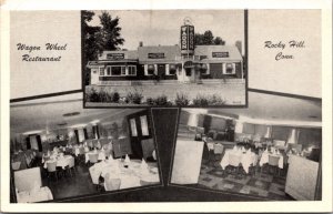 Postcard Wagon Wheel Restaurant in Rocky Hill, Connecticut