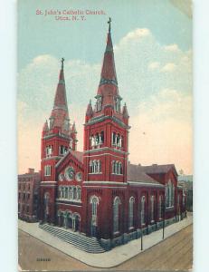 Divided-Back CHURCH SCENE Utica New York NY p5195