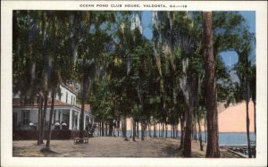 Valdosta Georgia GA Ocean Pond Club House Vintage Postcard