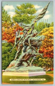Civil War  Gettysburg  Pennsylvania  North Carolina Monument   Postcard