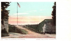 Vintage Postcard Ascent To Flagstaff Fort Monroe Virginia Detroit Photographic
