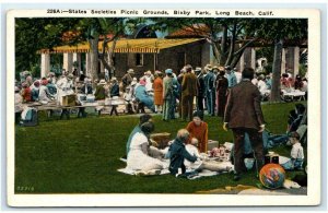 LONG BEACH, CA California ~ States Societies PICNIC BIXBY PAPRK c1920s Postcard