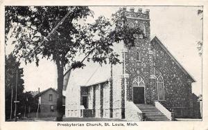 Michigan Mi Postcard 1932 ST LOUIS Presbyterian Church Building