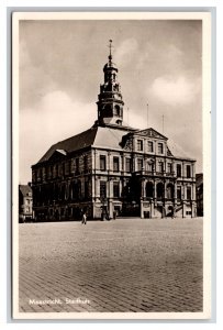 RPPC Stadhuis City Hall Building Maastricht Netherlands UNP Postcard V22