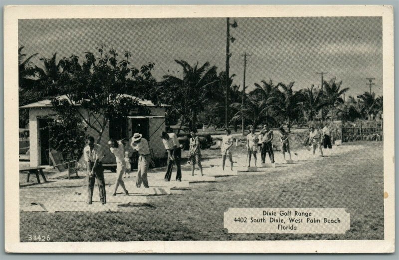 WEST PALM BEACH FL DIXIE GOLF RANGE ANTIQUE POSTCARD