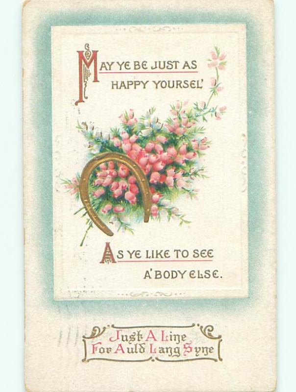 Divided-Back NEW YEAR SCENE Great Postcard AA2095