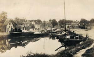 Netherlands Steenbergen Kade Noord Brabant Fotokaart Vintage RPPC 08.25