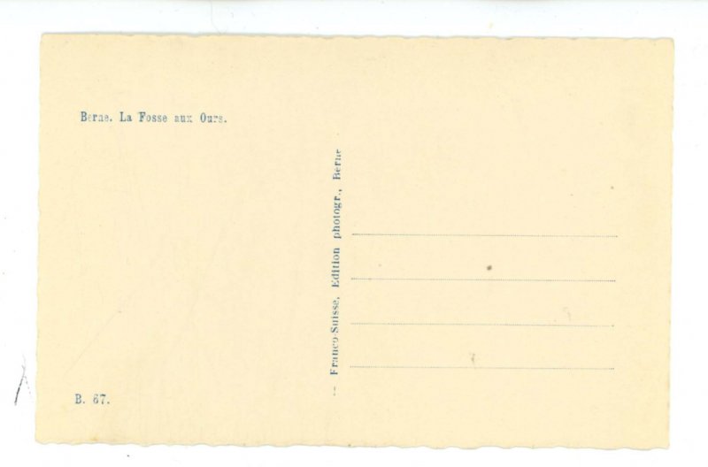 Switzerland - Bern. The Barengraben (Bear Pit)   RPPC