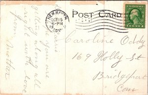 VINTAGE POSTCARD THE FIRST BAPTIST CHURCH OF NEW HAVEN CONNECTICUT MAILED 1912