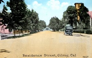 Gilroy, California - A view of a residence street - c1910