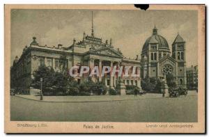 Old Postcard Strasbourg Courthouse