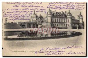 Old Postcard Chateau de Chantilly shooting Parterre