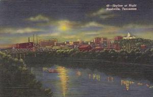 Skyline At Night Nashville Tennessee