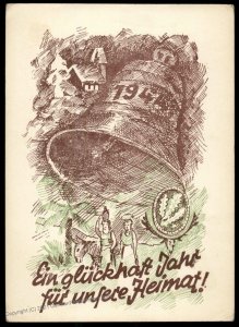 3rd Reich Germany 1943-4 New Year Weihnacht Christmas Card Cover UNUSED 100694