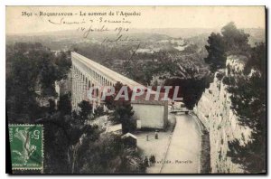 Postcard Old Roquefavour The top of Aqueduct