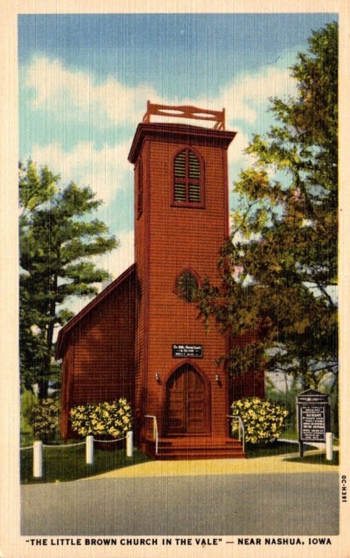 Iowa Little Brown Church In The Vale Near Nashua Curteich