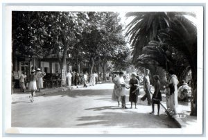 Cote d'Azur-Bandol Sur Mer Alle Du Port France RPPC Photo Postcard Road c1930's