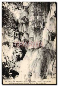 Old Postcard Padirac Puits Grand Dome Stalactites and stalagmites dessu not t...