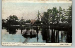 Kingston NH Greenwood Lake Canoe c1910 Postcard